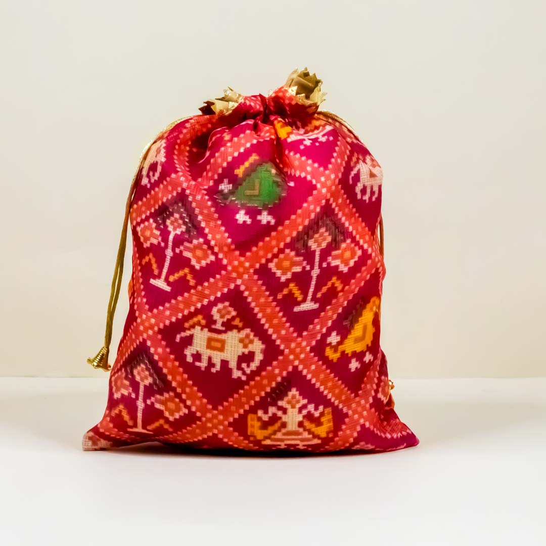 Red Traditional Potli