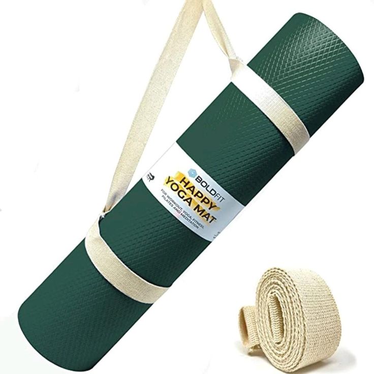 Premium Green Yoga Mat with Carry Strap