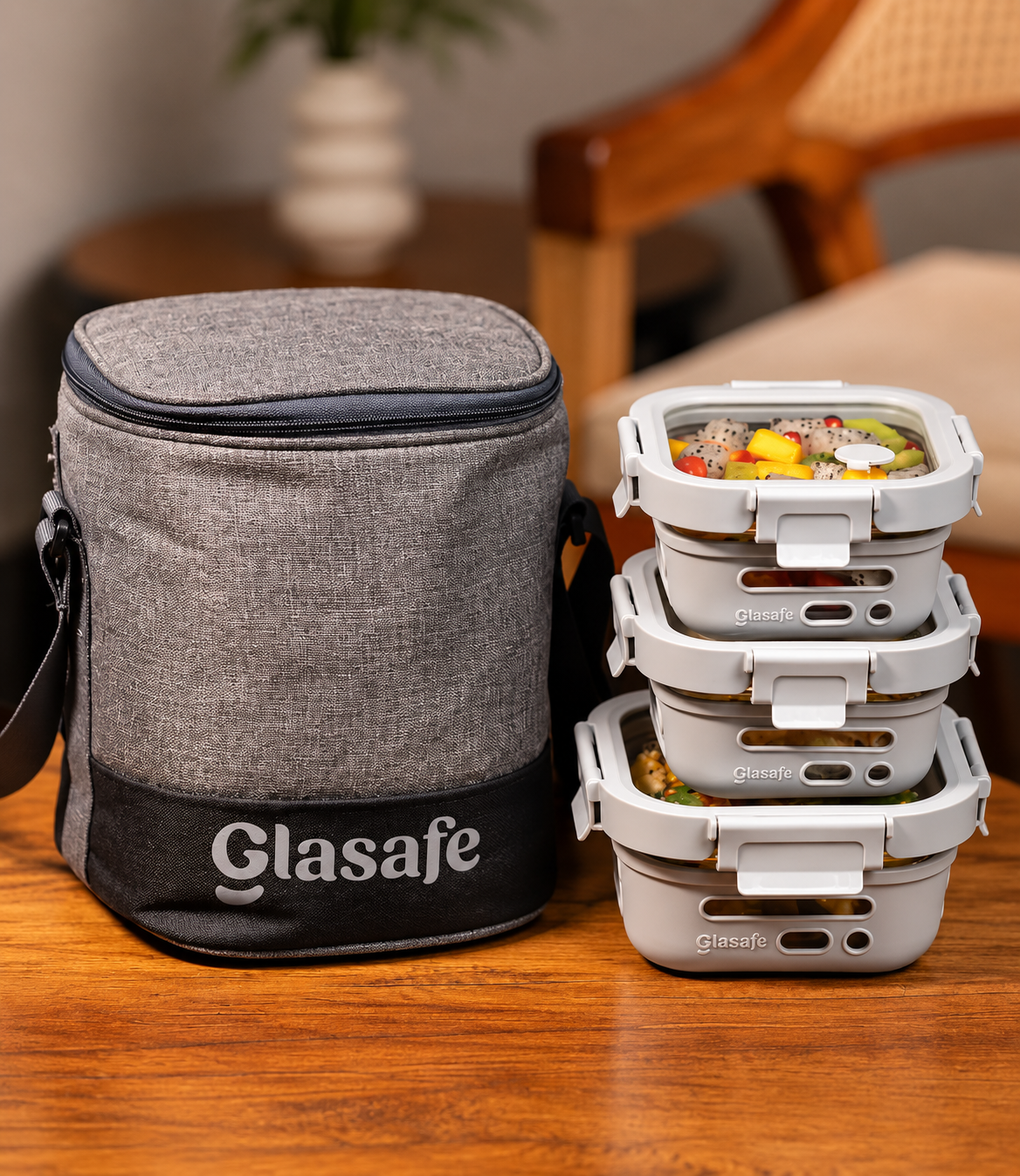 Glasafe Mealmate Glass Lunch Box Combo (Set of 3)