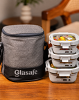 Glasafe Mealmate Glass Lunch Box Combo (Set of 3)
