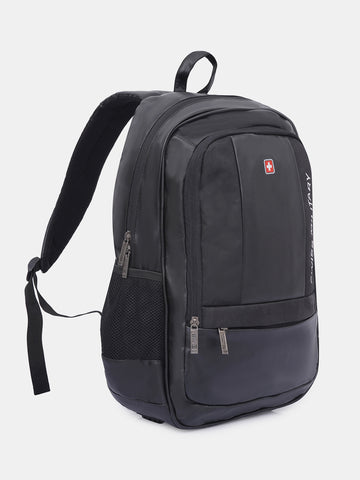 Swiss Military (Sleek Black Multi-Compartment Laptop Backpack)