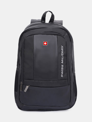 Swiss Military (Sleek Black Multi-Compartment Laptop Backpack)