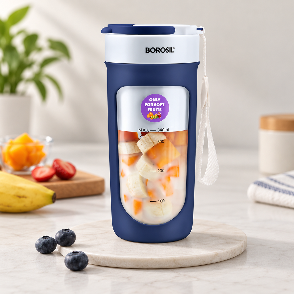 Borosil NutriSip Blue Portable Blender